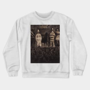 Sidewalk Show by Georges-Pierre Seurat Crewneck Sweatshirt